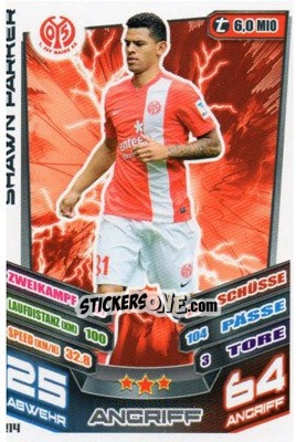 Figurina Shawn Parker - German Fussball Bundesliga 2013-2014. Match Attax - Topps