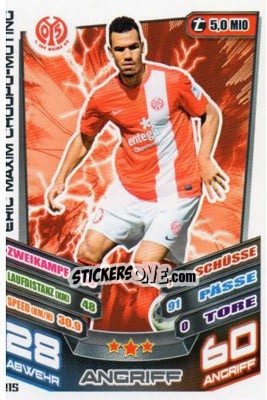 Sticker Eric Maxim Choupo-Moting - German Fussball Bundesliga 2013-2014. Match Attax n. 215 - Topps