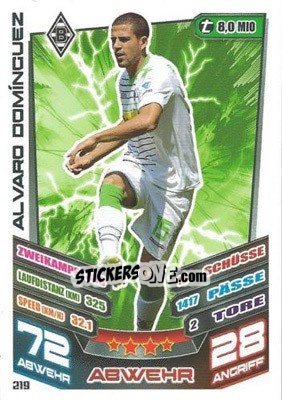 Sticker Alvaro Domínguez - German Fussball Bundesliga 2013-2014. Match Attax - Topps