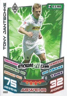 Sticker Tony Jantschke - German Fussball Bundesliga 2013-2014. Match Attax - Topps