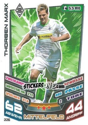 Figurina Thorben Marx - German Fussball Bundesliga 2013-2014. Match Attax - Topps