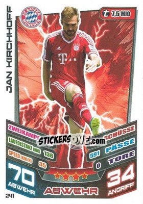 Figurina Jan Kirchhoff - German Fussball Bundesliga 2013-2014. Match Attax - Topps