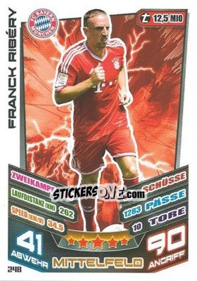Sticker Franck Ribéry - German Fussball Bundesliga 2013-2014. Match Attax - Topps