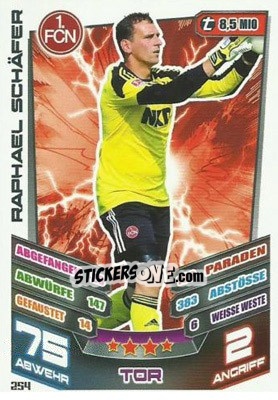 Cromo Raphael Schäfer - German Fussball Bundesliga 2013-2014. Match Attax - Topps