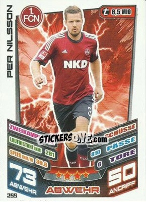 Cromo Per Nilsson - German Fussball Bundesliga 2013-2014. Match Attax - Topps