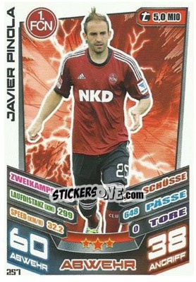 Figurina Javier Pinola - German Fussball Bundesliga 2013-2014. Match Attax - Topps