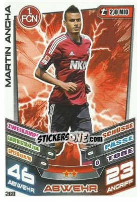 Cromo Martin Angha - German Fussball Bundesliga 2013-2014. Match Attax - Topps