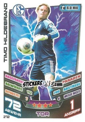 Cromo Timo Hildebrand - German Fussball Bundesliga 2013-2014. Match Attax - Topps