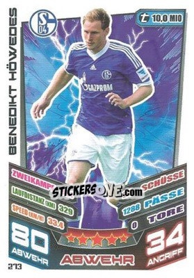 Sticker Benedikt Höwedes - German Fussball Bundesliga 2013-2014. Match Attax n. 273 - Topps