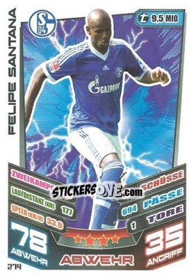 Figurina Felipe Santana - German Fussball Bundesliga 2013-2014. Match Attax - Topps