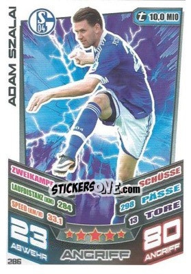Sticker Adam Szalai - German Fussball Bundesliga 2013-2014. Match Attax n. 286 - Topps