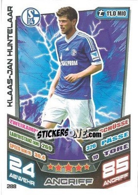 Sticker Klaas-Jan Huntelaar - German Fussball Bundesliga 2013-2014. Match Attax n. 288 - Topps