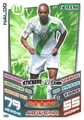 Sticker Naldo - German Fussball Bundesliga 2013-2014. Match Attax - Topps