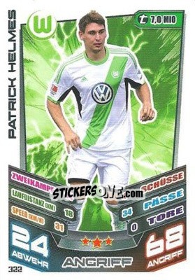Sticker Patrick Helmes - German Fussball Bundesliga 2013-2014. Match Attax n. 322 - Topps