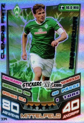 Cromo Clemens Fritz - German Fussball Bundesliga 2013-2014. Match Attax - Topps