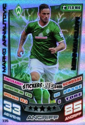 Sticker Marko Arnautovic - German Fussball Bundesliga 2013-2014. Match Attax n. 335 - Topps