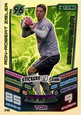 Cromo Ron-Robert Zieler - German Fussball Bundesliga 2013-2014. Match Attax - Topps