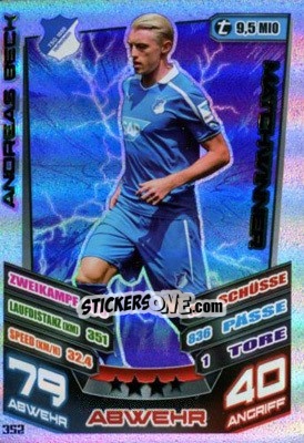 Sticker Andreas Beck - German Fussball Bundesliga 2013-2014. Match Attax n. 352 - Topps