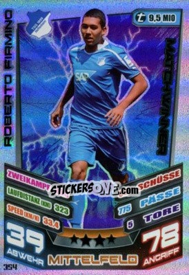 Sticker Roberto Firmino - German Fussball Bundesliga 2013-2014. Match Attax n. 354 - Topps