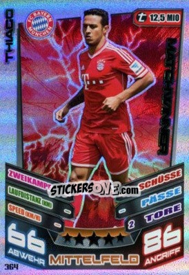 Sticker Thiago Alcántara - German Fussball Bundesliga 2013-2014. Match Attax n. 364 - Topps