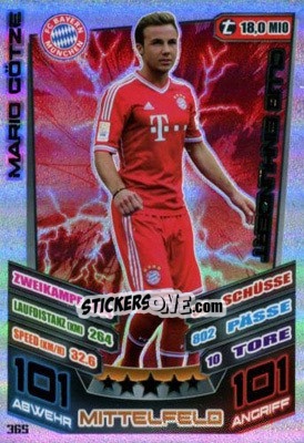 Cromo Mario Götze - German Fussball Bundesliga 2013-2014. Match Attax - Topps