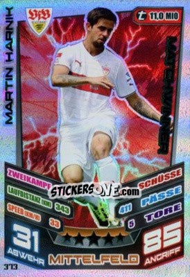 Sticker Martin Harnik - German Fussball Bundesliga 2013-2014. Match Attax - Topps