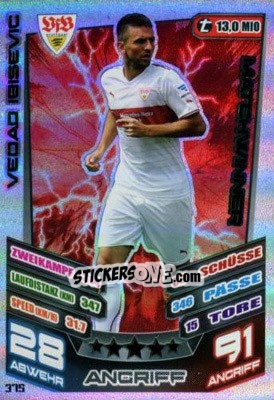 Sticker Vedad Ibisevic - German Fussball Bundesliga 2013-2014. Match Attax n. 375 - Topps