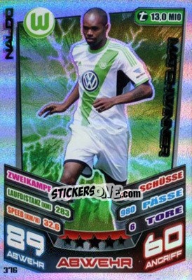Sticker Naldo - German Fussball Bundesliga 2013-2014. Match Attax n. 376 - Topps