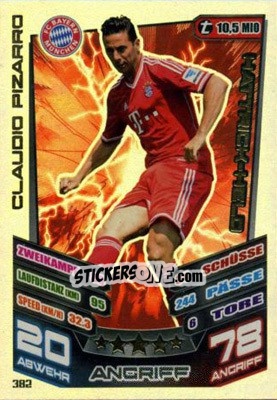 Figurina Claudio Pizarro - German Fussball Bundesliga 2013-2014. Match Attax - Topps