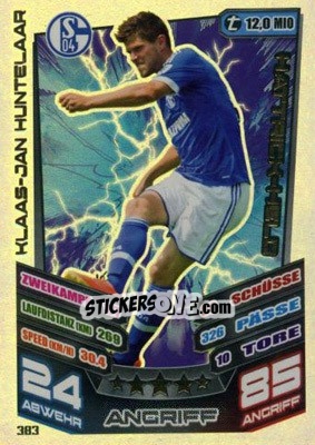 Sticker Klaas-Jan Huntelaar - German Fussball Bundesliga 2013-2014. Match Attax n. 383 - Topps