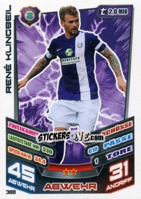 Figurina René Klingbeil - German Fussball Bundesliga 2013-2014. Match Attax - Topps