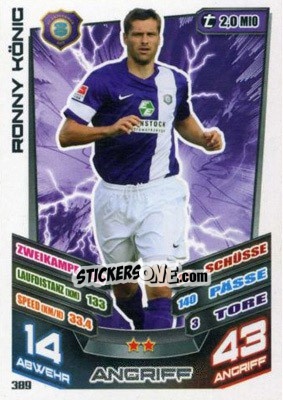 Sticker Ronny König - German Fussball Bundesliga 2013-2014. Match Attax - Topps