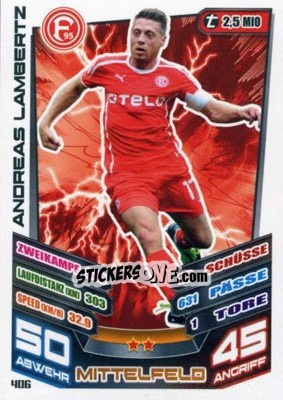 Figurina Andreas Lambertz - German Fussball Bundesliga 2013-2014. Match Attax - Topps