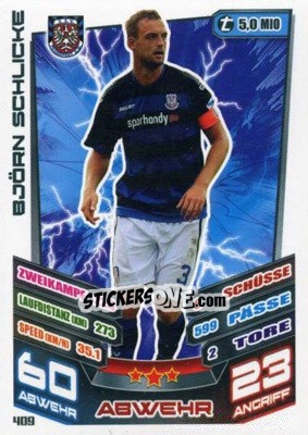 Sticker Björn Schlicke - German Fussball Bundesliga 2013-2014. Match Attax - Topps