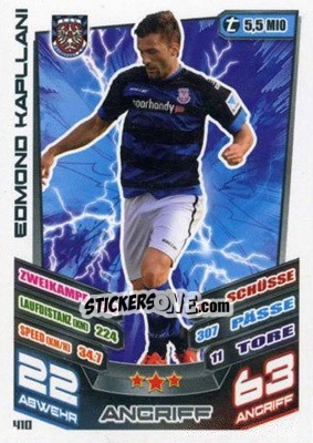 Sticker Edmond Kapllani - German Fussball Bundesliga 2013-2014. Match Attax - Topps