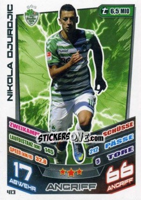 Figurina Nikola Djurdjic - German Fussball Bundesliga 2013-2014. Match Attax - Topps