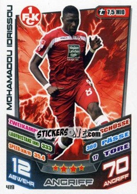 Sticker Mohamadou Idrissou - German Fussball Bundesliga 2013-2014. Match Attax - Topps