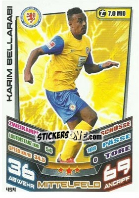 Cromo Karim Bellarabi - German Fussball Bundesliga 2013-2014. Match Attax - Topps