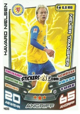 Sticker Havard Nielsen - German Fussball Bundesliga 2013-2014. Match Attax - Topps