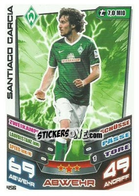 Cromo Santiago Garcia - German Fussball Bundesliga 2013-2014. Match Attax - Topps