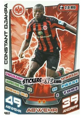 Cromo Constant Djakpa - German Fussball Bundesliga 2013-2014. Match Attax - Topps