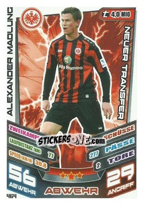 Sticker Alexander Madlung - German Fussball Bundesliga 2013-2014. Match Attax - Topps