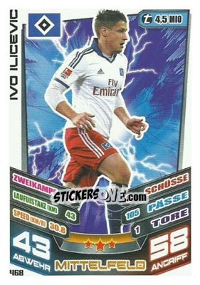 Sticker Ivo Ilicevic - German Fussball Bundesliga 2013-2014. Match Attax n. 468 - Topps