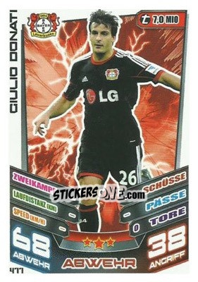 Figurina Giulio Donati - German Fussball Bundesliga 2013-2014. Match Attax - Topps