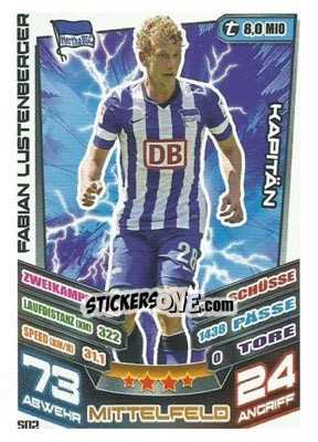 Sticker Fabian Lustenberger - German Fussball Bundesliga 2013-2014. Match Attax - Topps