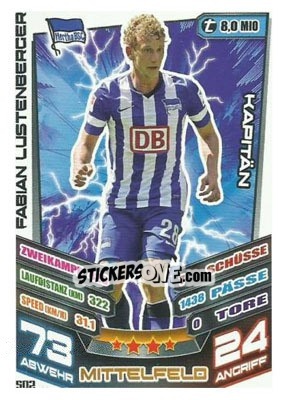 Cromo Fabian Lustenberger - German Fussball Bundesliga 2013-2014. Match Attax - Topps