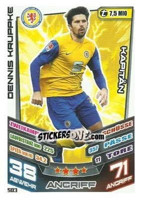 Figurina Dennis Kruppke - German Fussball Bundesliga 2013-2014. Match Attax - Topps