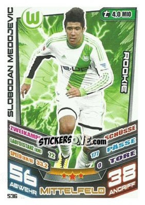 Sticker Slobodan Medojevic - German Fussball Bundesliga 2013-2014. Match Attax - Topps