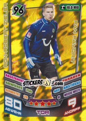 Sticker Ron-Robert Zieler - German Fussball Bundesliga 2013-2014. Match Attax - Topps