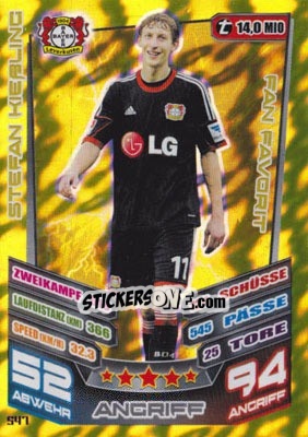 Sticker Stefan Kießling - German Fussball Bundesliga 2013-2014. Match Attax n. 547 - Topps